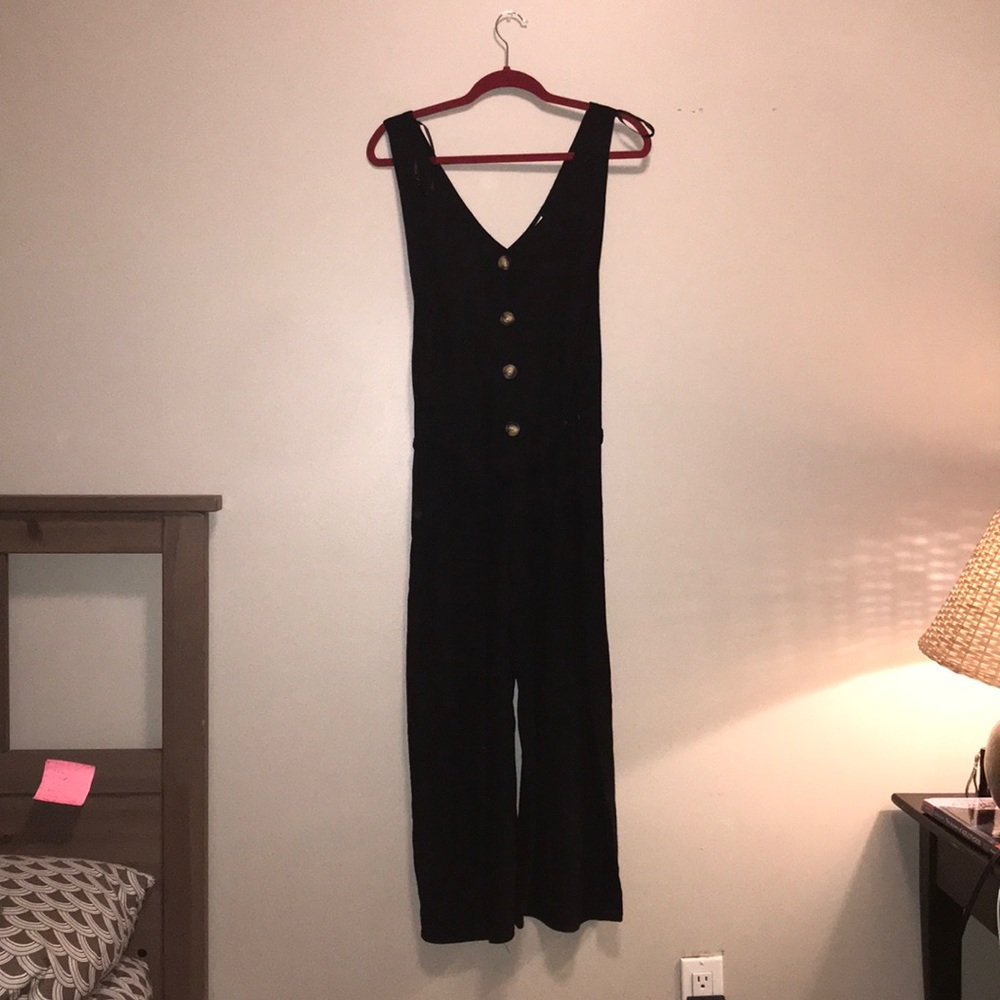 Black Crepe Jumpsuit Medium